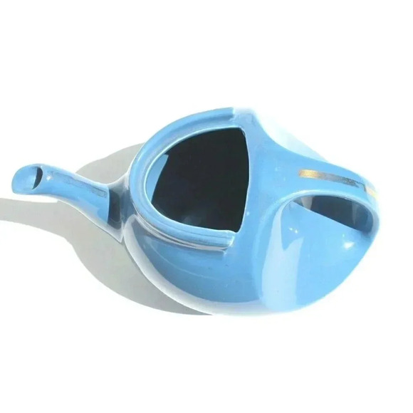 Vintage Hall Superior Quality Kitchenware Porcelain Teapot Art Deco Blue Rare - Picture 6 of 7